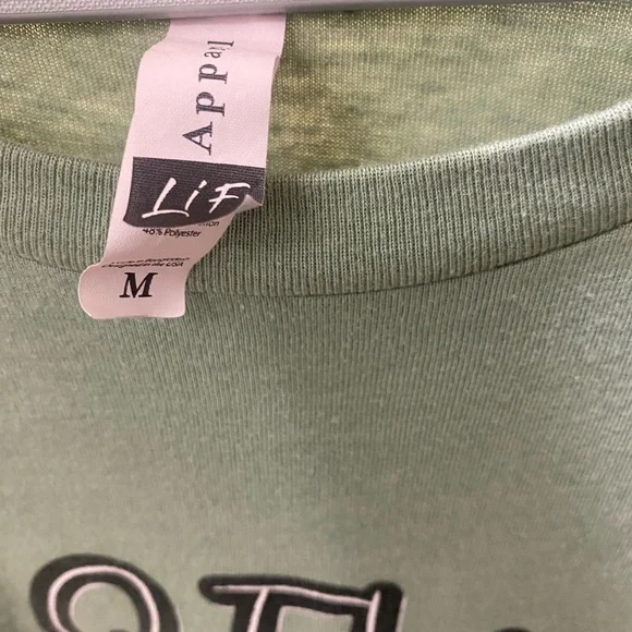 ❤️🐓Rise & Shine Graphic Casual Short Sleeve Long Light Navy Green Tee Shirt - Picture 4 of 6